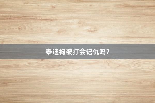 泰迪狗被打会记仇吗？